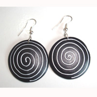 Wooden Handpainted Earring