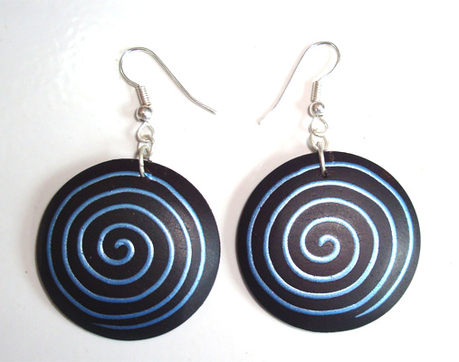 Wooden Handpainted Earring