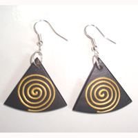 Wooden Handpainted Earring
