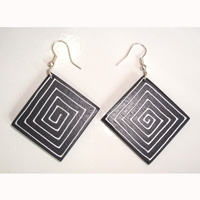Wooden Handpainted Earring