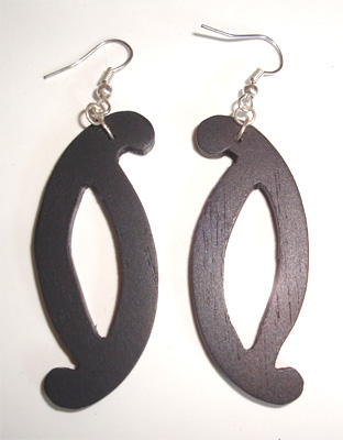 Wooden Plain Earring
