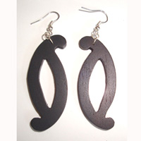 Wooden Plain Earring