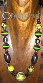 Necklace Wooden With String