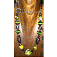 Necklace Wooden With String