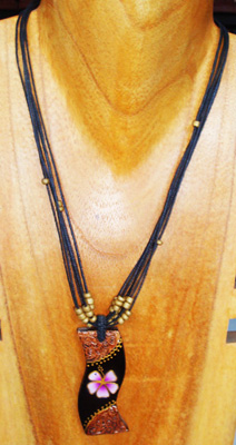 Handpainted Wooden Necklace