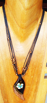 Handpainted Wooden Necklace