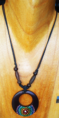 Handpainted Wooden Necklace