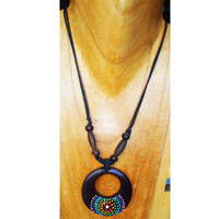 Handpainted Wooden Necklace