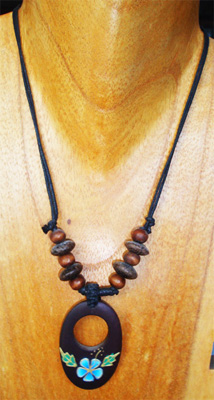 Handpainted Wooden Necklace