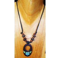 Handpainted Wooden Necklace