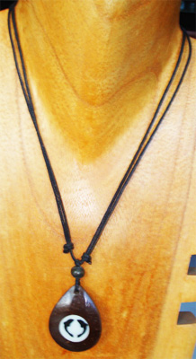 Handpainted Wooden Coconut Necklace