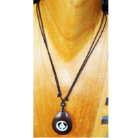 Handpainted Wooden Coconut Necklace