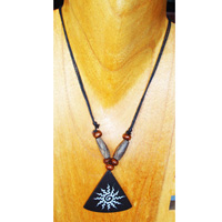 Handpainted Wooden Coconut Necklace