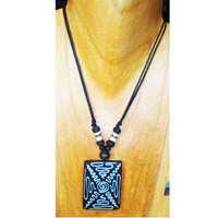 Handpainted Wooden Coconut Necklace