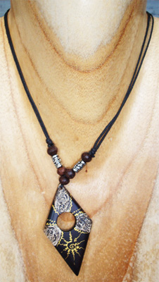 Handpainted Wooden Necklace