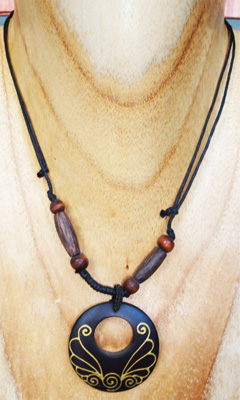 Handpainted Wooden Necklace