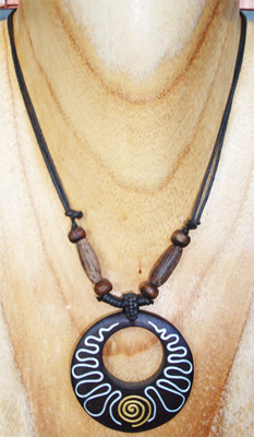 Handpainted Wooden Necklace