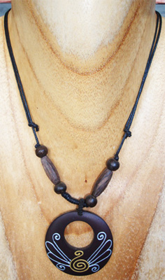 Handpainted Wooden Necklace
