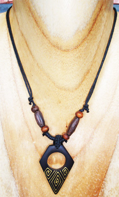 Handpainted Wooden Necklace