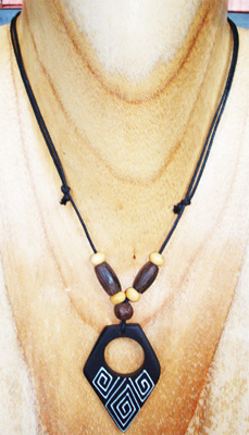 Handpainted Wooden Necklace