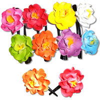 Hibiscus Hair Clip Bali, Handmade From Sponge