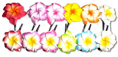 Hibiscus Hair Clip Bali, Handmade From Sponge