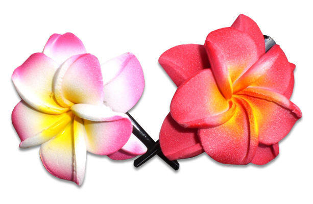 Hibiscus Hair Clip Bali, Handmade From Sponge