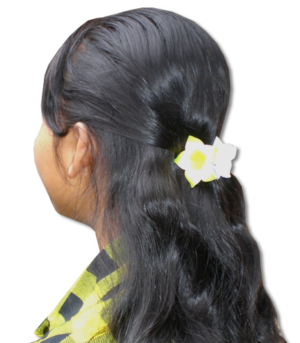 Hibiscus Hair Clip Bali, Handmade From Sponge