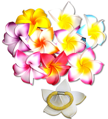 Hibiscus Hair Clip Bali, Handmade From Sponge