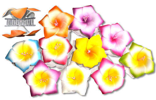 Hibiscus Hair Clip Bali, Handmade From Sponge