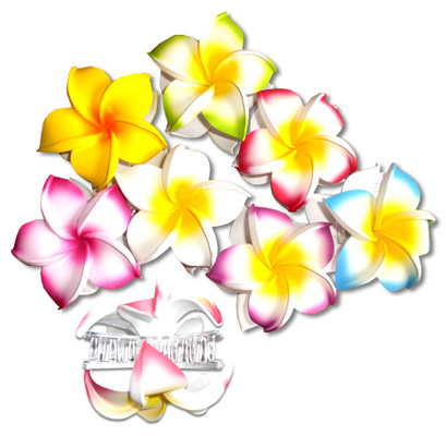 Hibiscus Hair Clip Bali, Handmade From Sponge