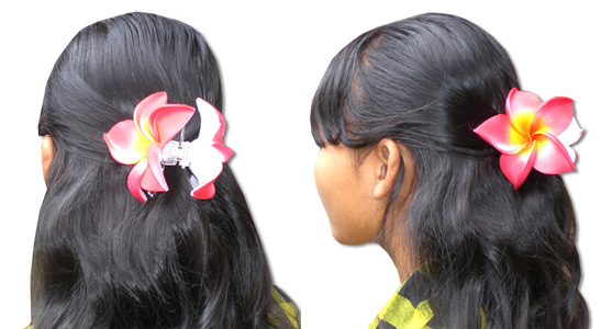 Hibiscus Hair Clip Bali, Handmade From Sponge