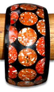 Bangle Resin Inlaid With Shell