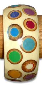 Bangle Resin Inlaid With Bamboo