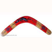 Aboriginal Dot Art Returning Boomerang, Hand Carved From Plywood