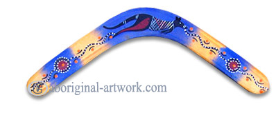 Aboriginal Dot Art Returning Boomerang, Hand Carved From Plywood