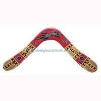 Aboriginal Dot Art Returning Boomerang, Hand Carved From Plywood