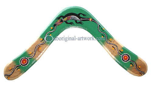 Aboriginal Dot Art Returning Boomerang, Hand Carved From Plywood