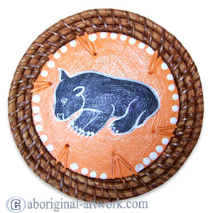Aboriginal Rattan Coaster Set Of 4