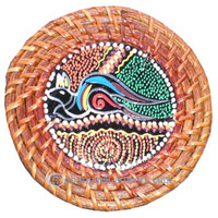Aboriginal Rattan Coaster Set Of 4