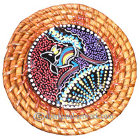 Aboriginal Rattan Coaster Set Of 4