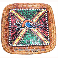 Aboriginal Rattan Coaster Set Of 4