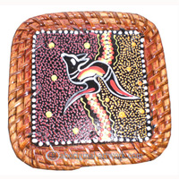 Aboriginal Rattan Coaster Set Of 4
