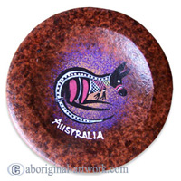 Aboriginal Terracotta Coaster Set Of 4