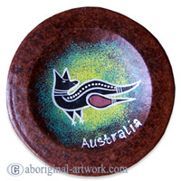 Aboriginal Terracotta Coaster Set Of 4