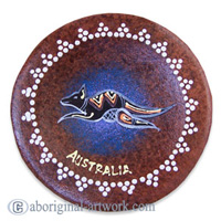 Aboriginal Terracotta Coaster Set Of 4
