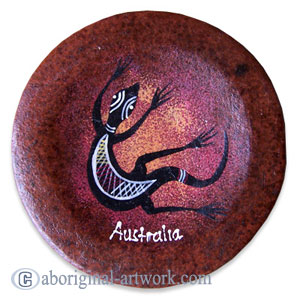 Aboriginal Terracotta Coaster Set Of 4