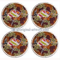 Aboriginal Wooden Coaster Set Of 4