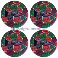Aboriginal Wooden Coaster Set Of 4