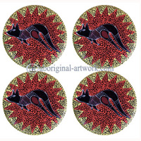 Aboriginal Wooden Coaster Set Of 4